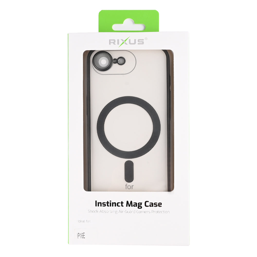 Rixus Instinct Mag Case For Apple iPhone 16e Black