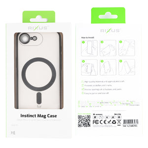 Rixus Instinct Mag Case For Apple iPhone 16e Black