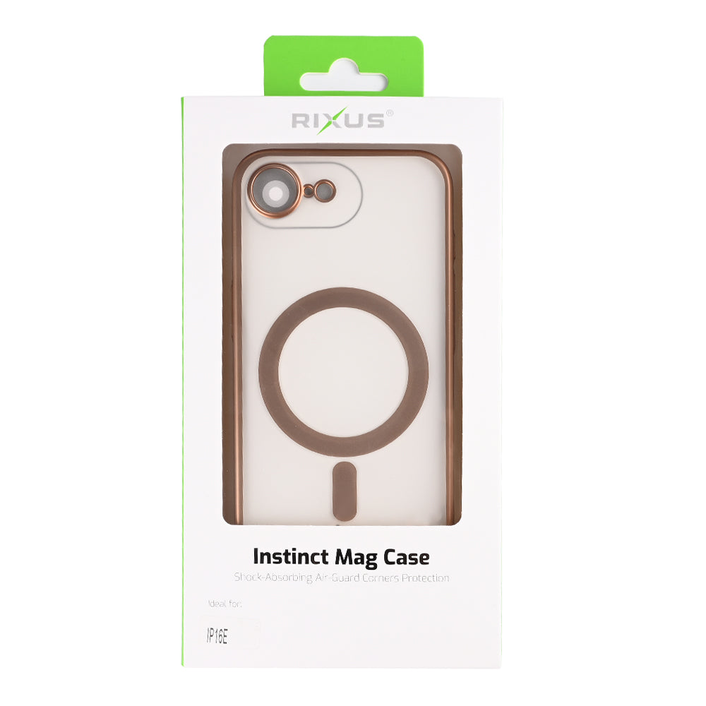 Rixus Instinct Mag Case For Apple iPhone 16e Desert Titanium