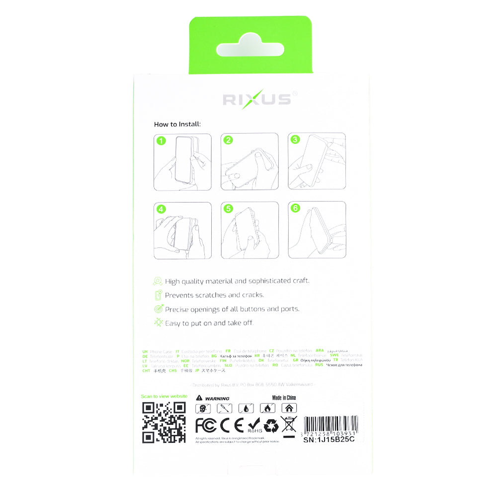 Rixus Classic 04 Case With MagSafe For Apple iPhone 16e Black