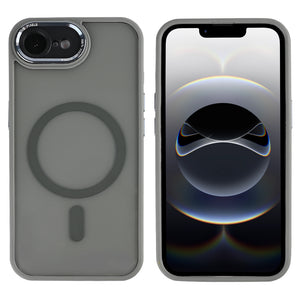 Rixus Classic 04 Case With MagSafe Compatible For Apple iPhone 16e Grey