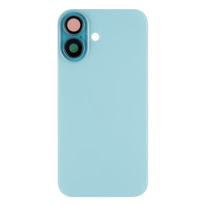 For Apple iPhone 16 Back Glass Without NFC, Enlarged Camera Frame Teal Compatible