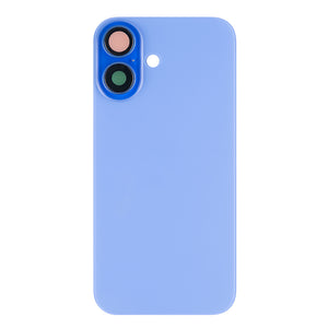For Apple iPhone 16 Back Glass Without NFC, Enlarged Camera Frame Ultramarine Compatible