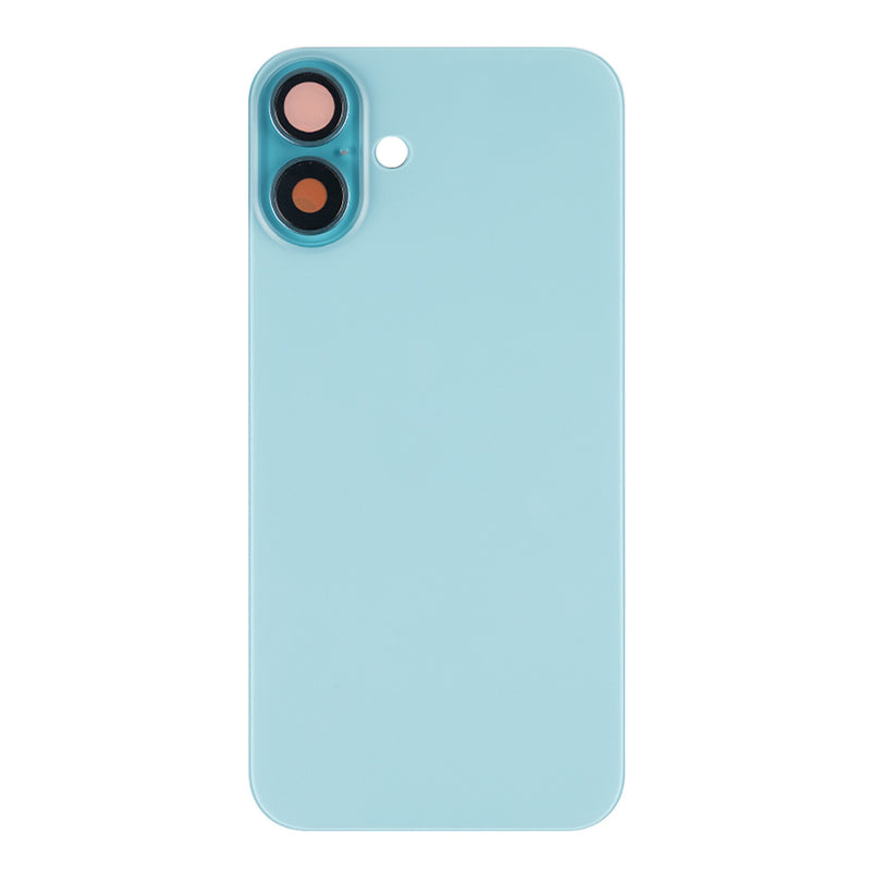 For Apple iPhone 16 Plus Back Glass Without NFC, Enlarged Camera Frame Teal Compatible