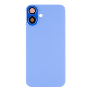 For Apple iPhone 16 Plus Back Glass Without NFC, Enlarged Camera Frame Ultramarine Compatible
