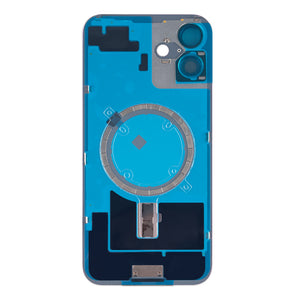 For Apple iPhone 16 Plus Back Glass Without NFC, Enlarged Camera Frame Ultramarine Compatible