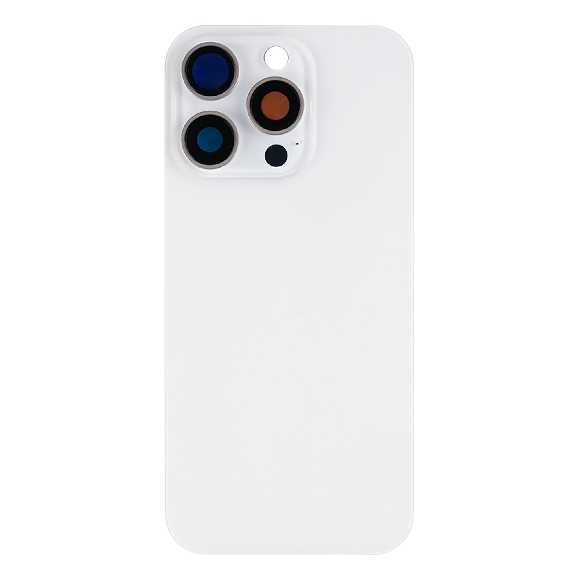 For Apple iPhone 16 Pro Back Glass Without NFC, Enlarged Camera Frame White Titanium Compatible