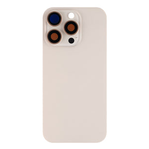 For Apple iPhone 16 Pro Back Glass Without NFC, Enlarged Camera Frame Desert Titanium Compatible