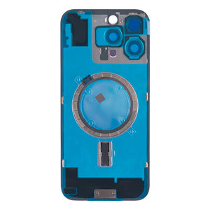 For Apple iPhone 16 Pro Max Back Glass Without NFC, Enlarged Camera Frame Black Titanium Compatible