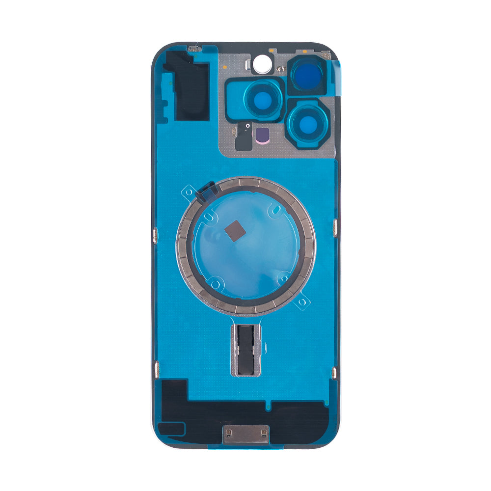 For Apple iPhone 16 Pro Max Back Glass Without NFC, Enlarged Camera Frame White Titanium Compatible