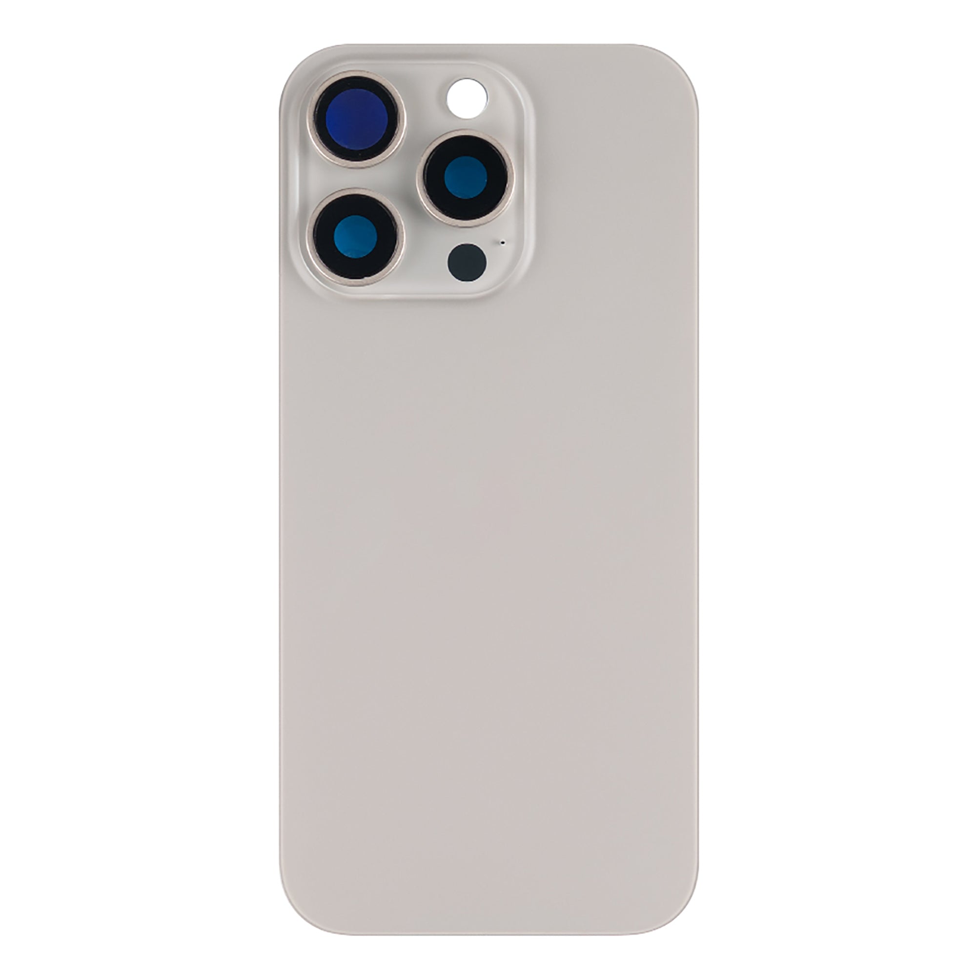 For Apple iPhone 16 Pro Max Back Glass Without NFC, Enlarged Camera Frame Natural Titanium Compatible