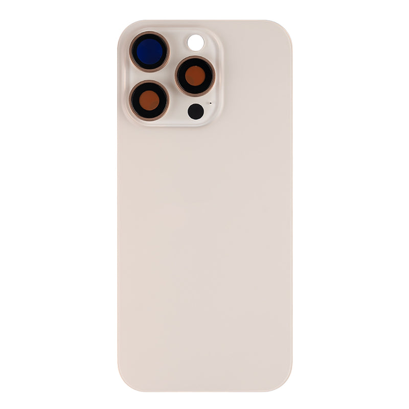 For Apple iPhone 16 Pro Max Back Glass Without NFC, Enlarged Camera Frame Desert Titanium Compatible