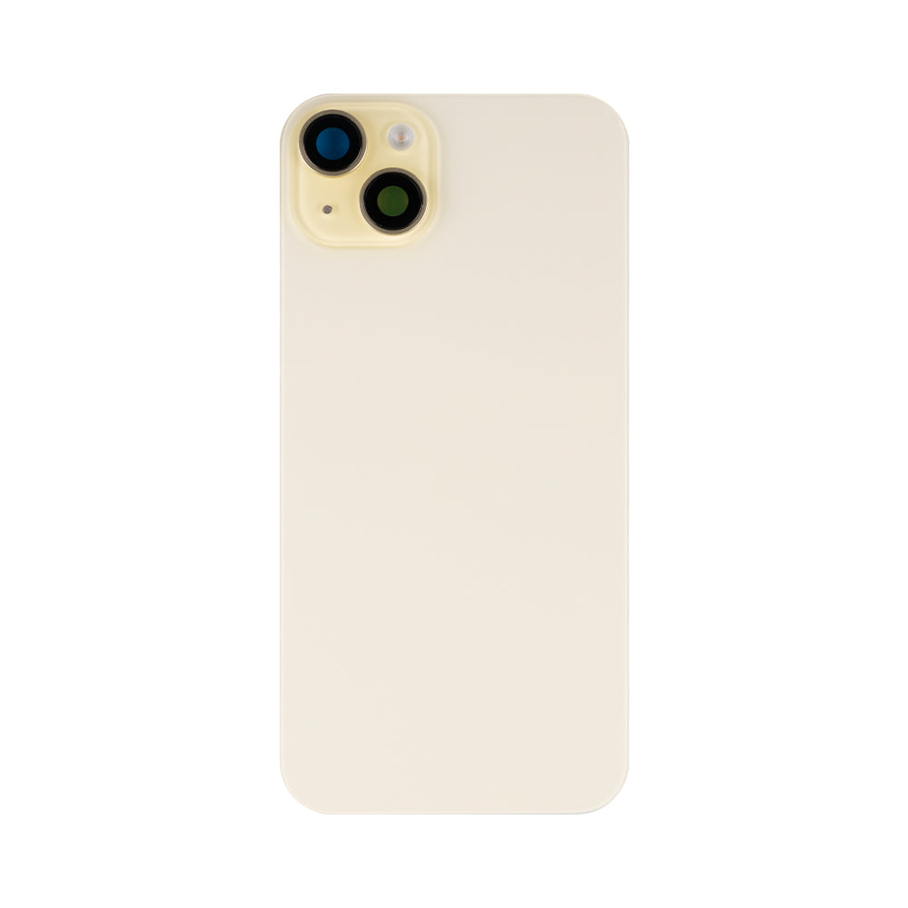 For Apple iPhone 15 Plus Back Glass With NFC, Enlarged Camera Frame Yellow Compatible