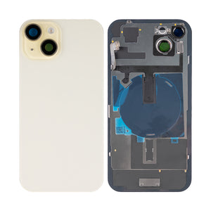 For Apple iPhone 15 Plus Back Glass With NFC, Enlarged Camera Frame Yellow Compatible