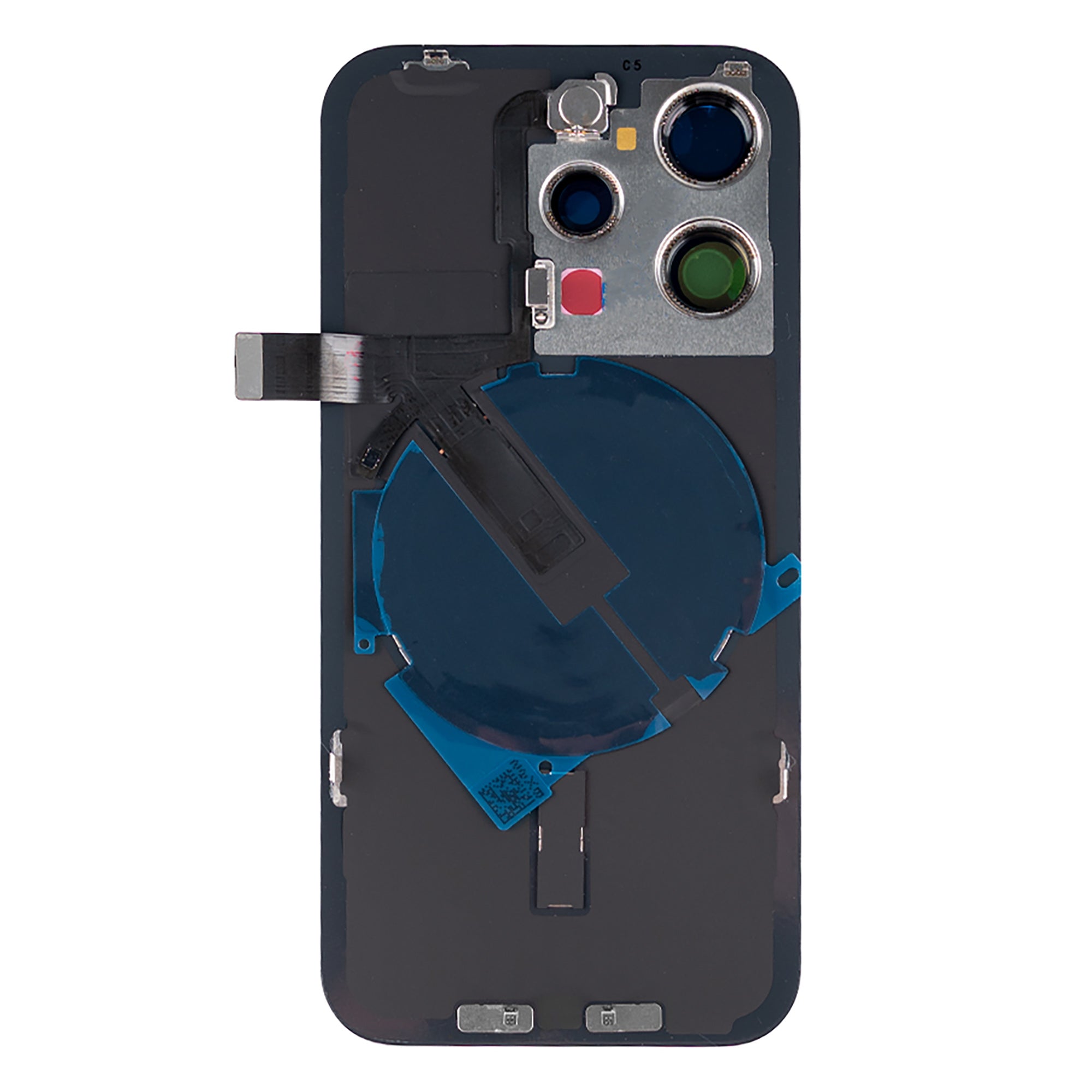 For Apple iPhone 15 Pro Back Glass With NFC, Enlarged Camera Frame White Titanium Compatible