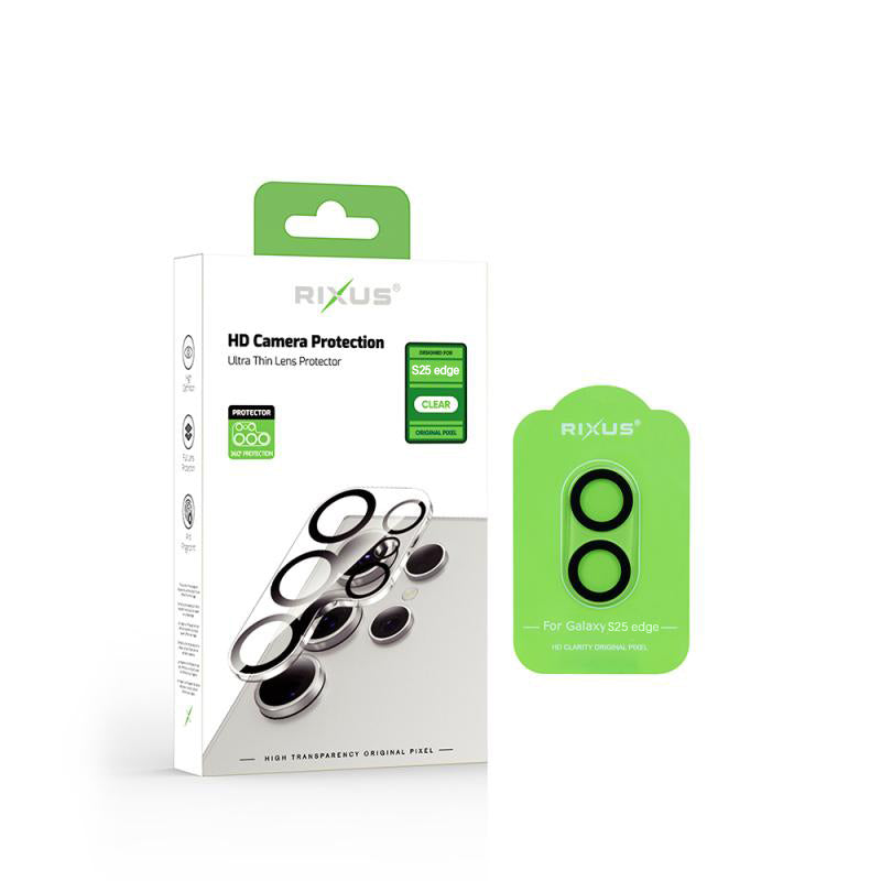 Rixus Clear HD Camera Tempered Glass For Samsung Galaxy S25 Edge