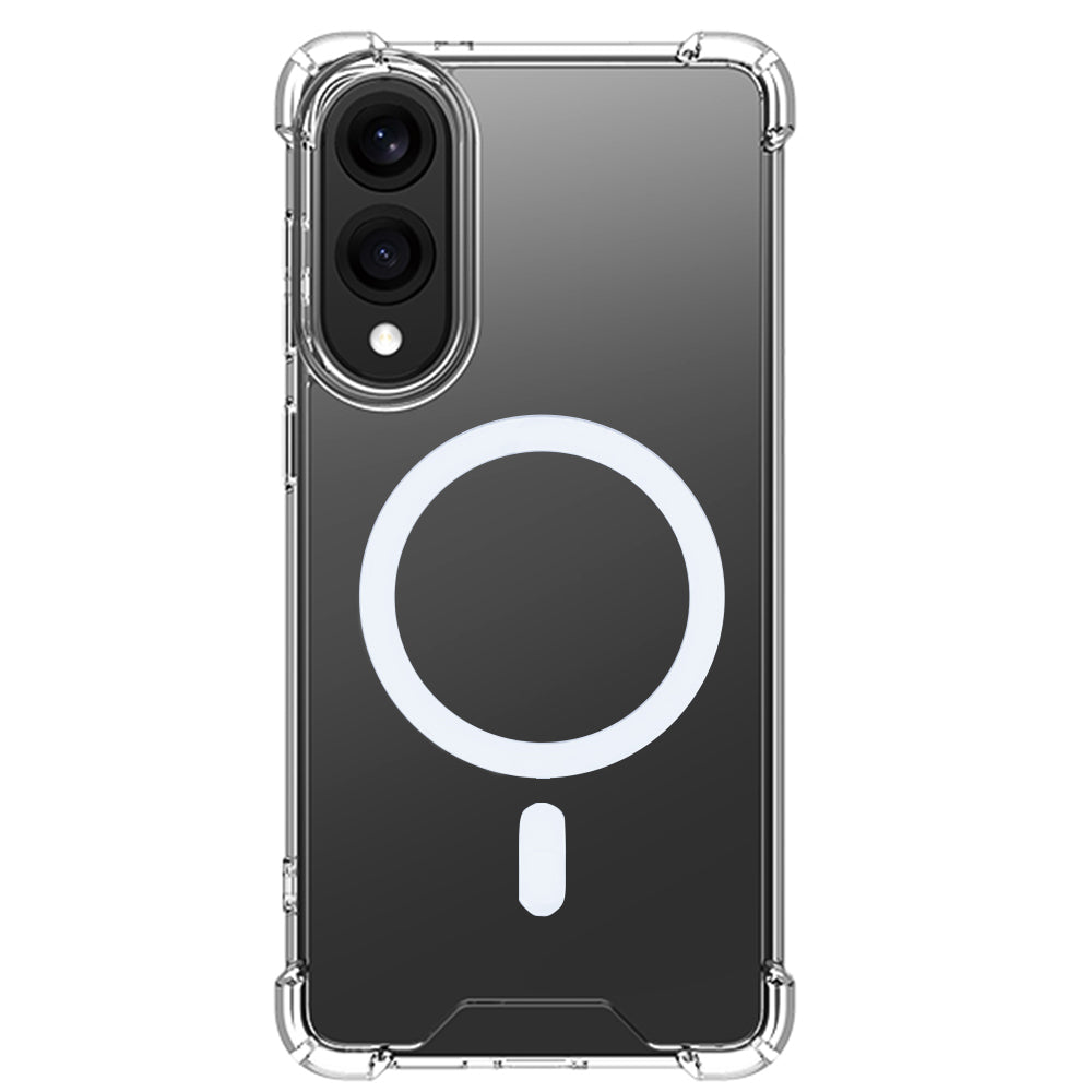 Rixus Anti-Burst Case With MagSafe For Samsung Galaxy S25 Edge Transparent