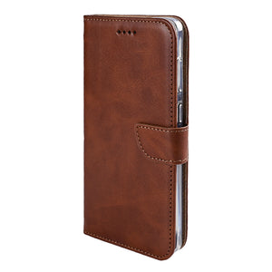 Rixus Bookcase For Samsung Galaxy S25 Edge Brown