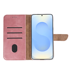 Rixus Bookcase For Samsung Galaxy S25 Edge Pink