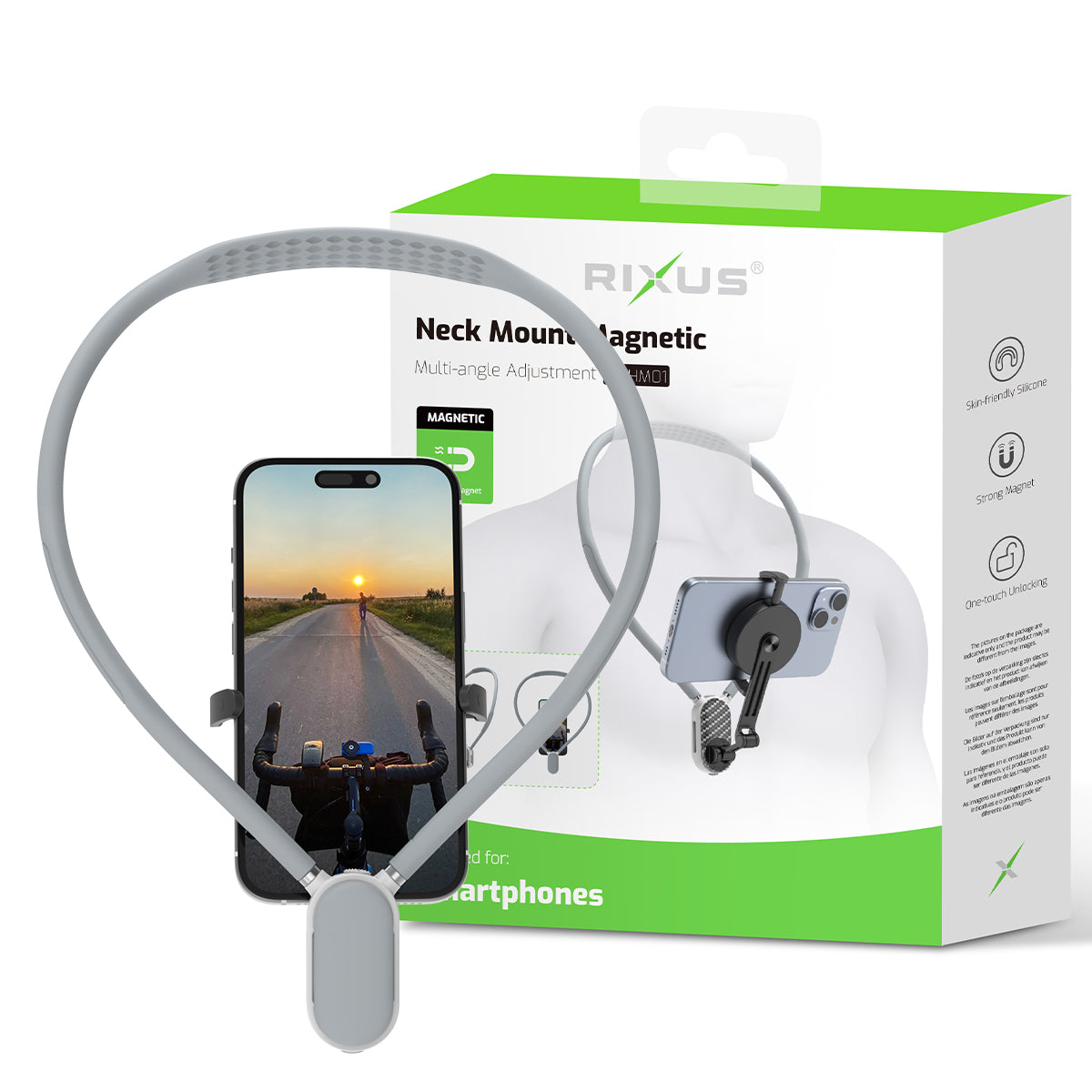 Rixus RXHM01 Neck Mount Magnetic Black