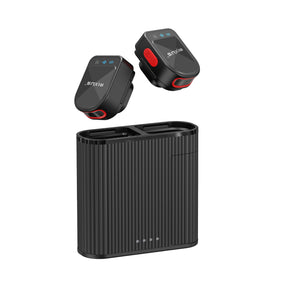 Rixus RXMIC03 Mini Wireless Microphone For Live Stream And Video Recording Black