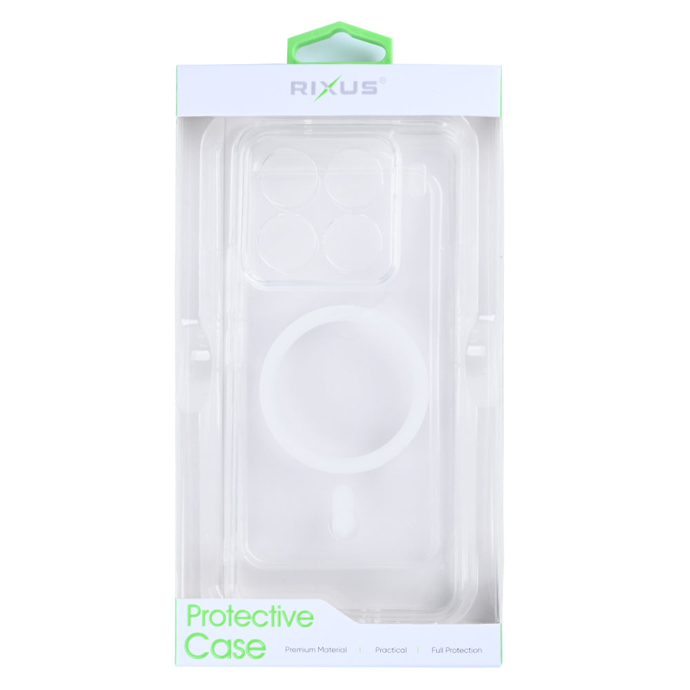 Rixus Anti-Burst Case With MagSafe Compatible For Xiaomi 15 Pro, 15S Pro Transparent