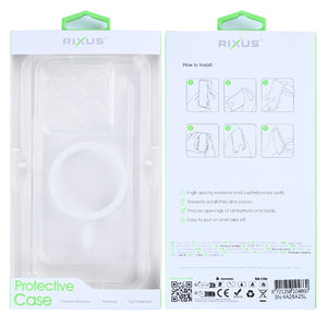 Rixus Anti-Burst Case With MagSafe Compatible For Xiaomi 15 Pro, 15S Pro Transparent