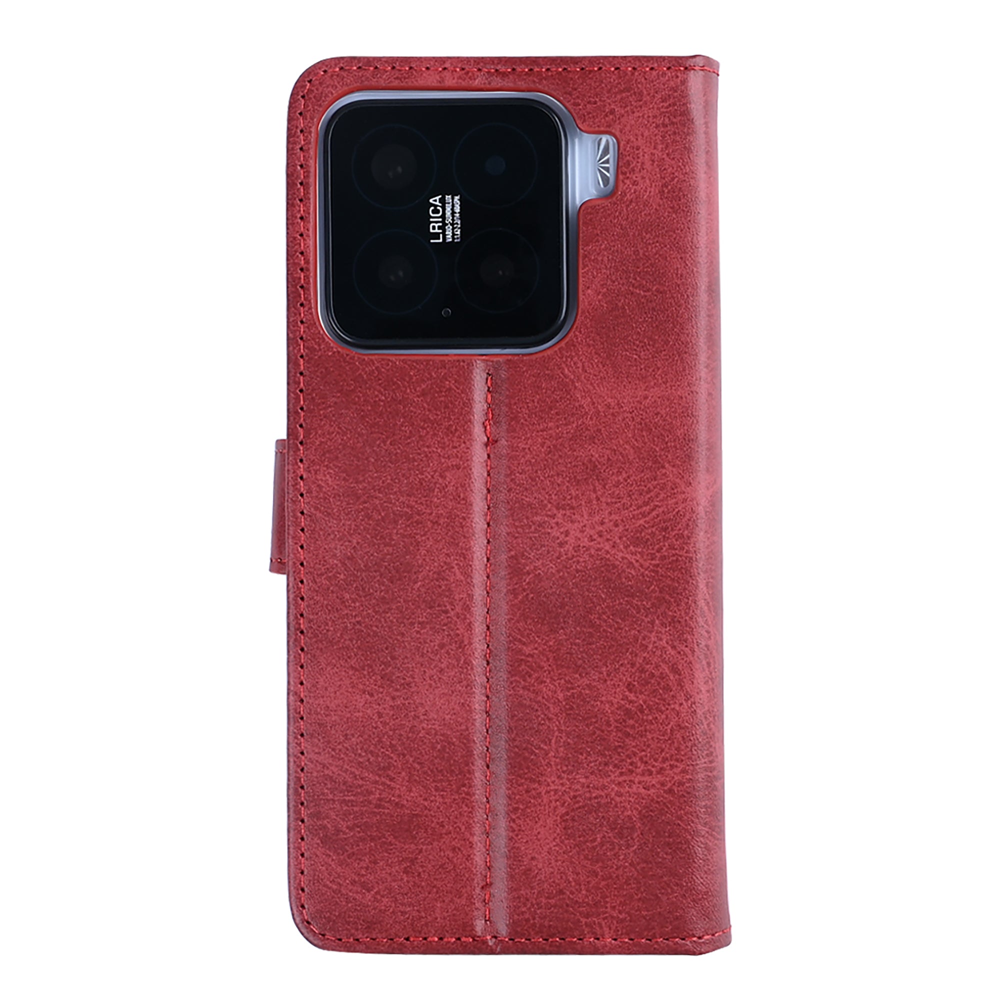 Rixus Bookcase For Xiaomi 15 Dark Red