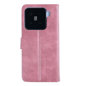 Rixus Bookcase For Xiaomi 15 Pink