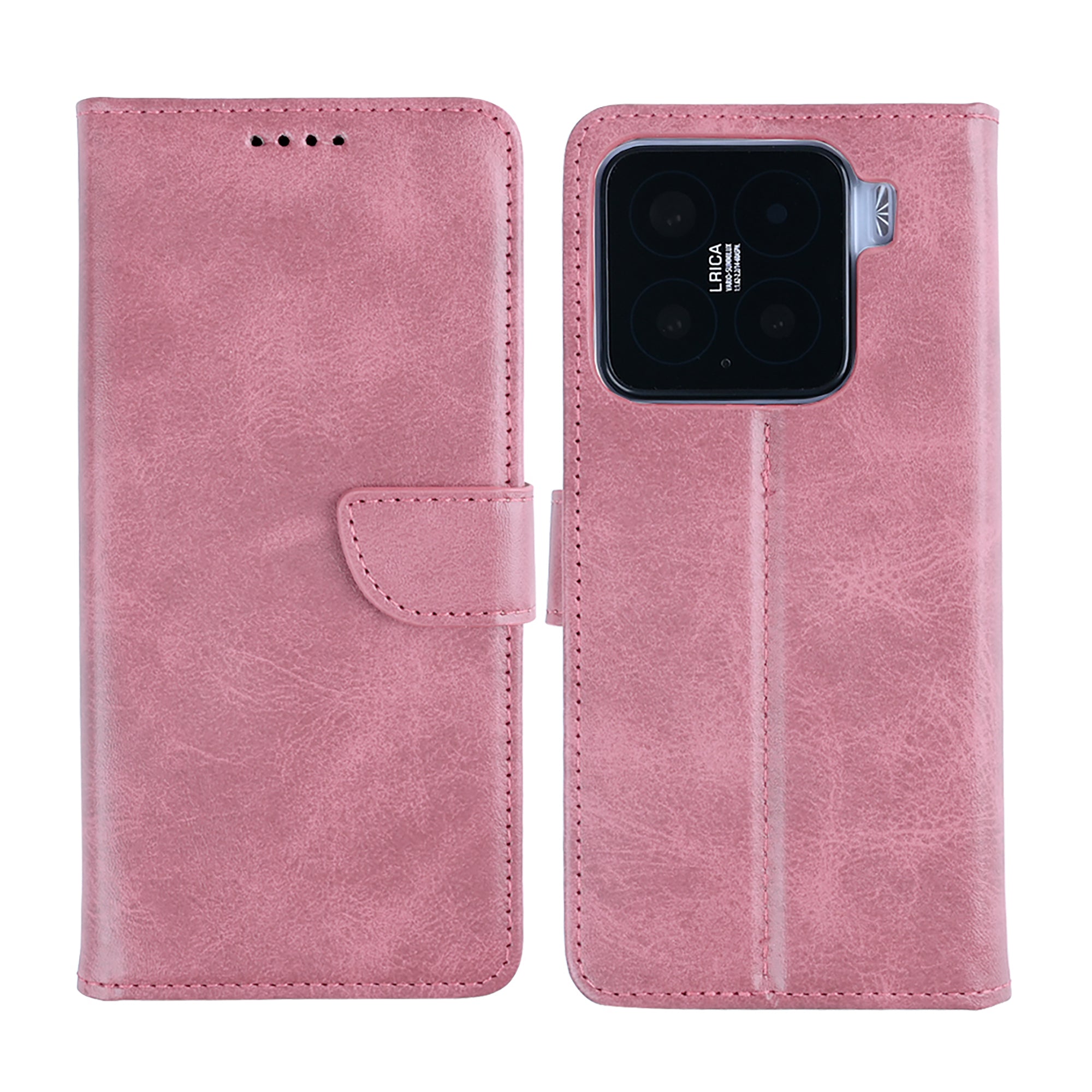 Rixus Bookcase For Xiaomi 15 Pink