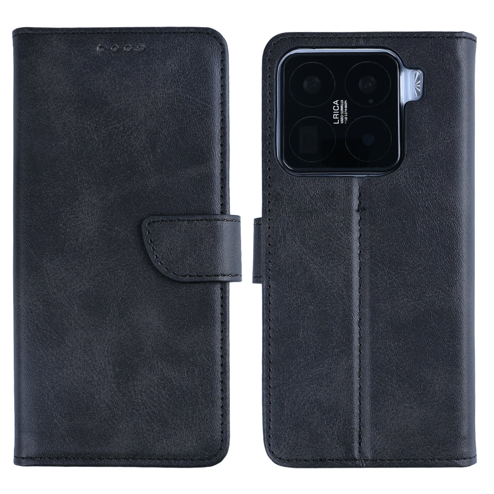 Rixus Bookcase For Xiaomi 15 Pro Black