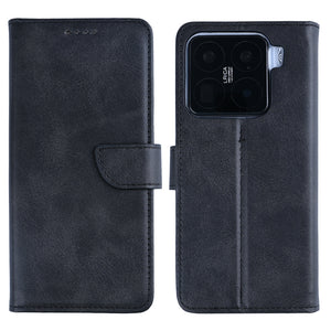 Rixus Bookcase For Xiaomi 15 Pro Black