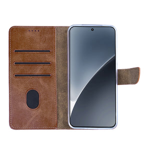 Rixus Bookcase For Xiaomi 15 Brown