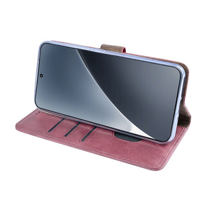 Rixus Bookcase For Xiaomi 15 Pro Pink