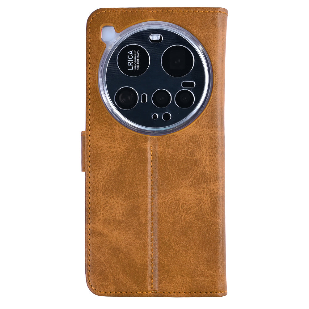 Rixus Bookcase For Xiaomi 15 Ultra Light Brown