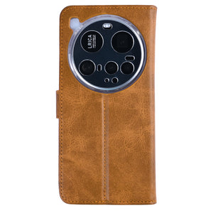 Rixus Bookcase For Xiaomi 15 Ultra Light Brown