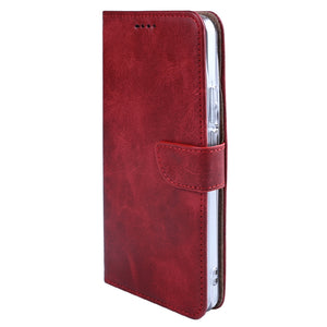 Rixus Bookcase For Xiaomi 15 Ultra Dark Red