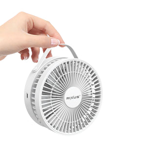 Rixus RXBF03 Portable Desktop Battery Fan White