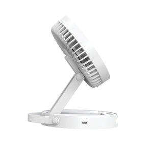 Rixus RXBF03 Portable Desktop Battery Fan White