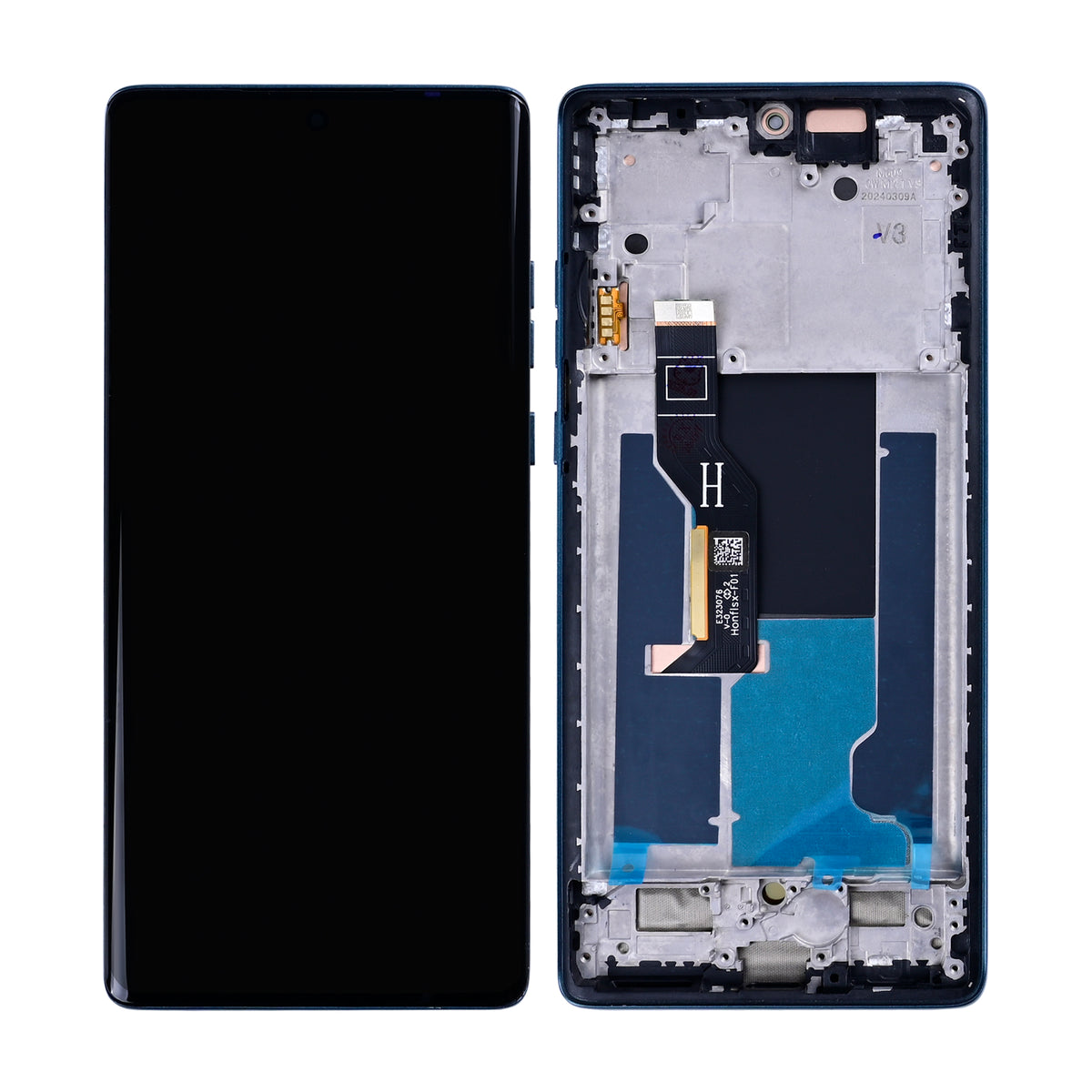Motorola Edge 50 Fusion Display And Digitizer With Frame Forest Blue OEM