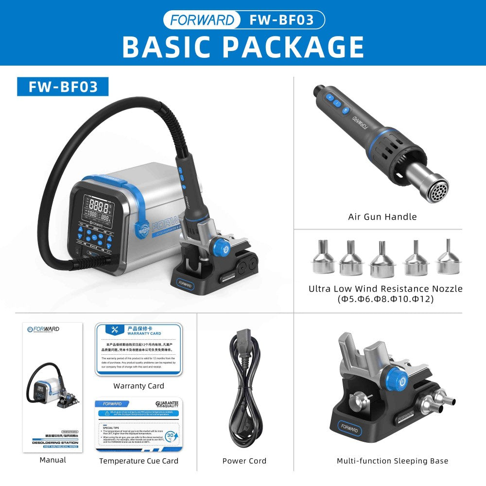 Forward Precise Temperature Control Hot Air Desoldering Station FW-BF03