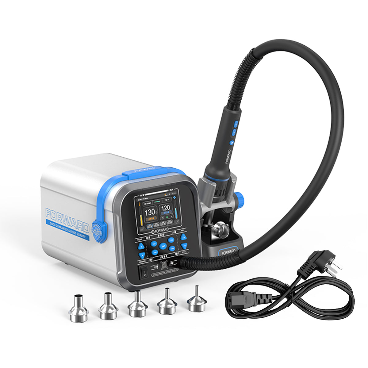 FORWARD FW-BF04 Precise Temperature Control Hot Air Desoldering Station Silver
