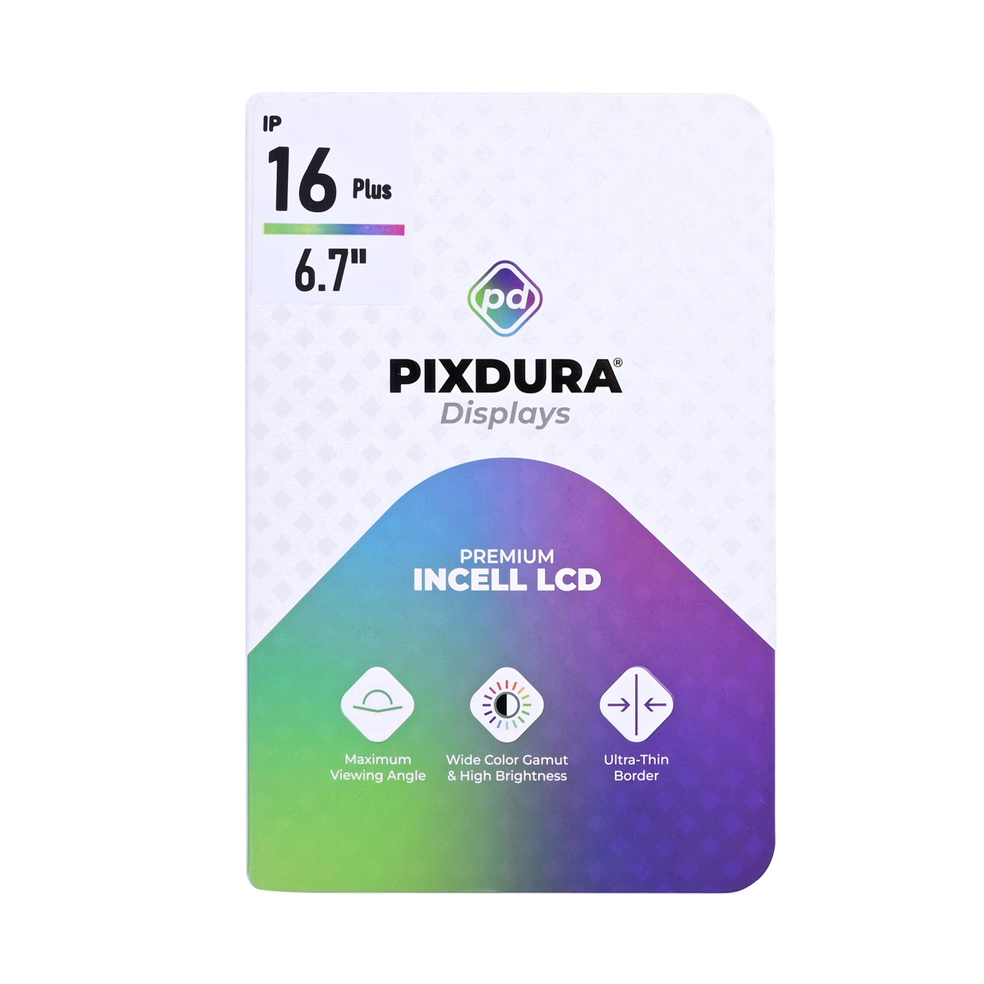 PIXDURA For Apple iPhone 16 Plus Display And Digitizer In-Cell Premium (IC Removable) (60Hz)