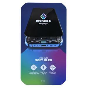 PIXDURA For Apple iPhone 16 Display And Digitizer Soft-OLED Premium (IC Removable) (90Hz)