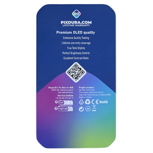 PIXDURA For Apple iPhone 16 Display And Digitizer Soft-OLED Premium (IC Removable) (90Hz)