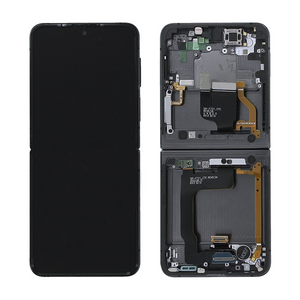 Samsung Galaxy Z Flip4 5G F721B Main Display And Digitizer With Frame Black Service Pack