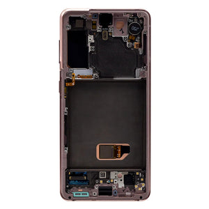 Samsung Galaxy S21 5G G991B Display And Digitizer With Frame Phantom Pink Service Pack