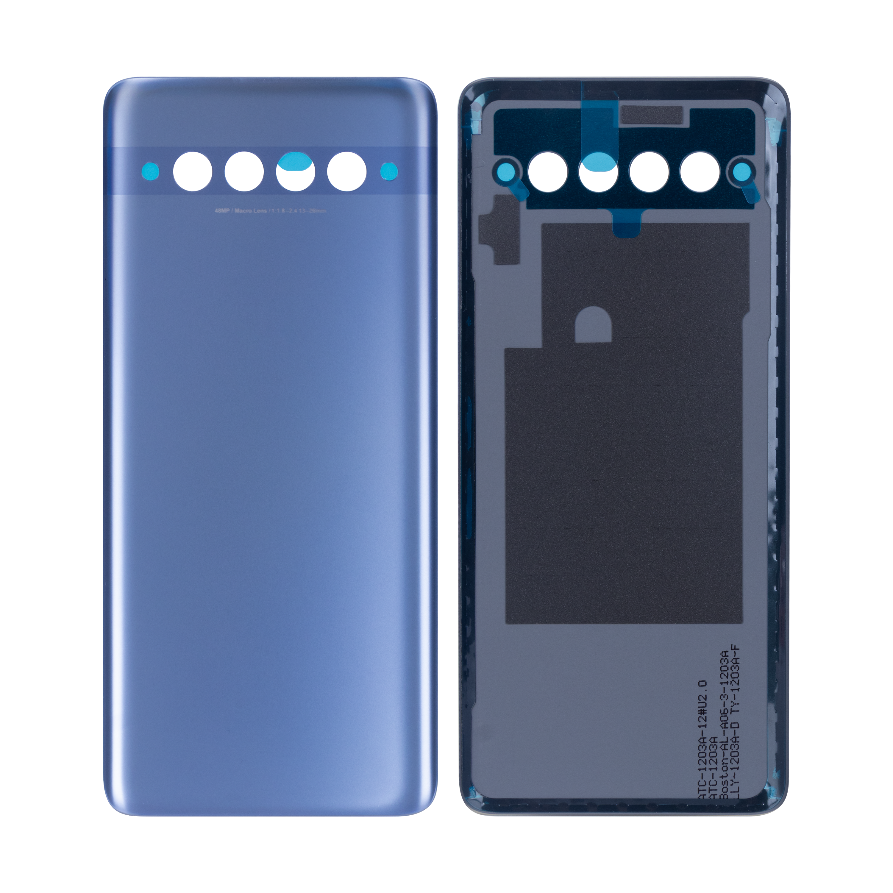 TCL 10Plus T782H Back Cover No Lens Starlight Silver Compatible