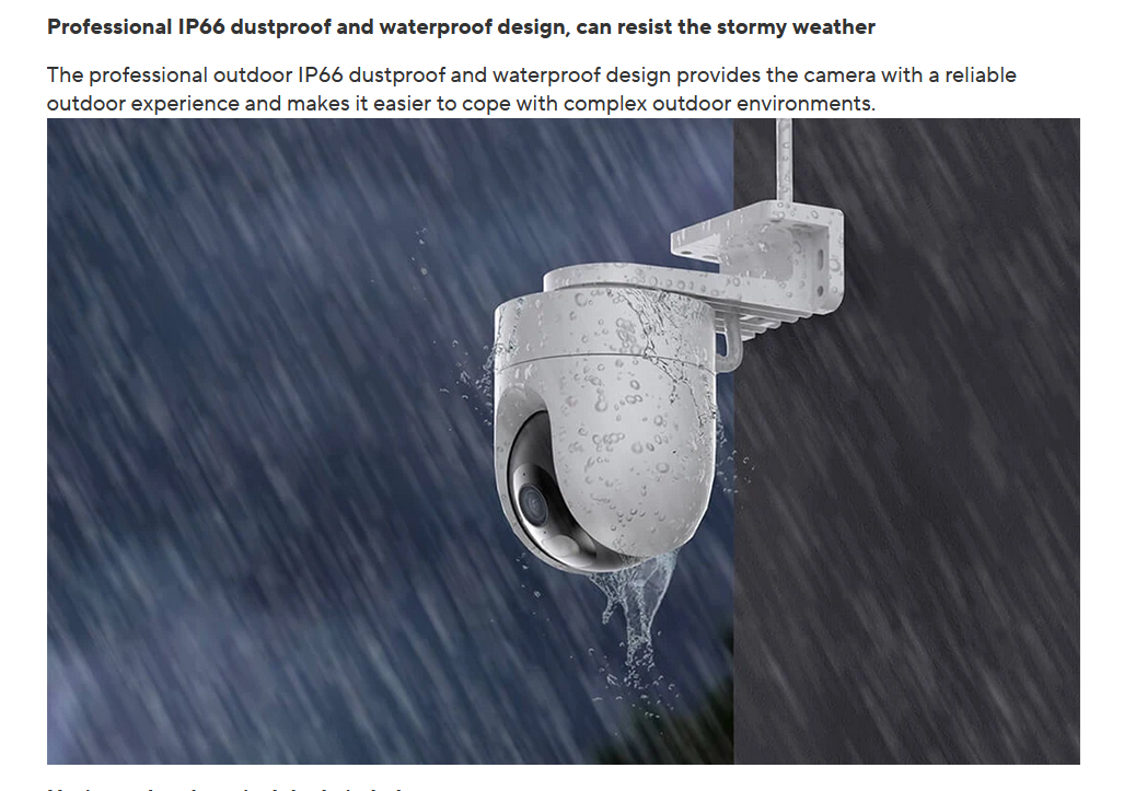 Xiaomi CW400 Outdoor Camera With Light Warning White
