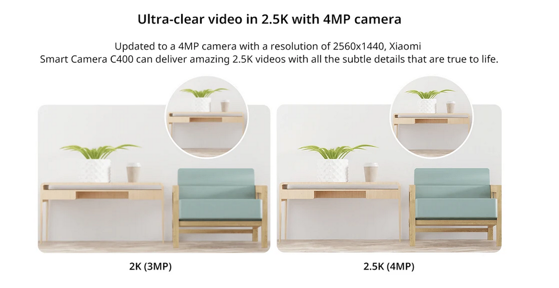 Xiaomi C400 Smart Camera 2.5K Clarity White